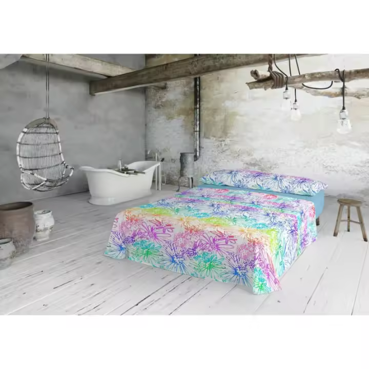 Lois - Juego de Sábanas Lois HIPPY Azul Cama de 105 - 1