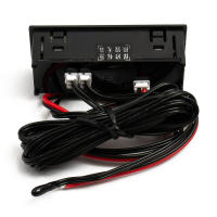 Medidor De Voltaje Y Temperatura Para Vehículo 3 En 1 Panel De Medidor Digital LED Rojo/Azul Verde 12V Para Coche Electromóvil Y Motocicleta Con Reloj - details 3