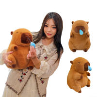 Peluche Capybara Grande Extendible 1-3pcs Juguete Divertido De Peluche Capibara Regalo De Cumpleaños Decoración Para El Hogar Animal De Peluche Kawaii - details 0