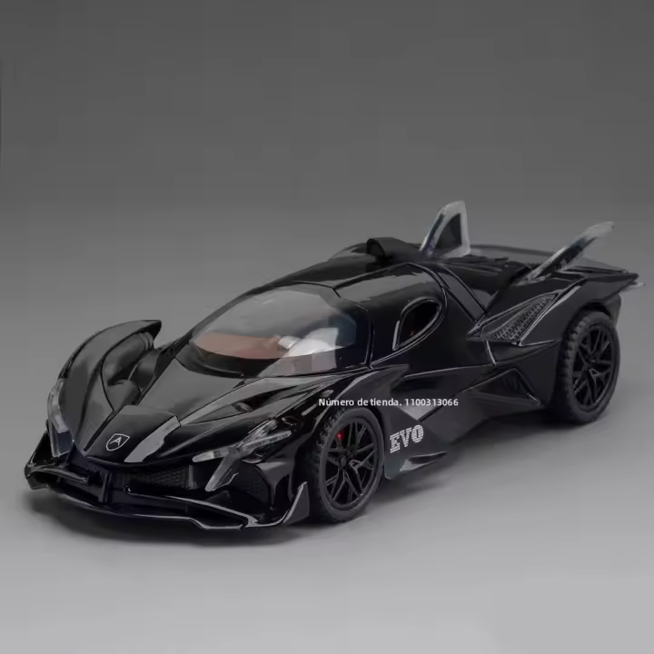 Coche De Juguetes De Metal Die Cast Apollo EVO 1/32 Con Luz Y Música Vehículo Deportivo Para Niños Con Puertas Abiertas Regalo De Cumpleaños - 1
