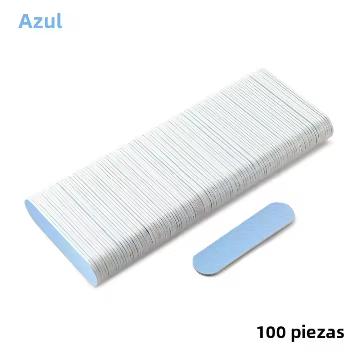100 Pcs Archos De Uñas De Madera Doble Lado Mini Archos De Uñas Desechables Colores Sandpaper De Papel De Hierro Herramientas De Pulido Y Polvo Para Manicura - 1