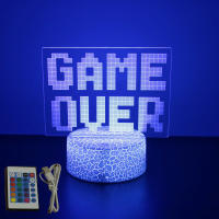 Lámpara De Noche LED NEON GAMER 3D Iluminación RGB Para Habitación De Juegos Decoración De Pared Luz De Mesa Personalizada Para Niños - details 27