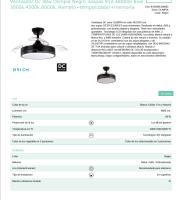 FABRILAMP Ventilador Dc 48w Olimpia Negro 3aspas 91d 4800lm 6vel 3000k,4500k,6000k, Remoto+temporizador+memoria Incluye mando a distancia y dos tijas de 10 y 25 centímetro Productos originales calidad de confianza - details 4