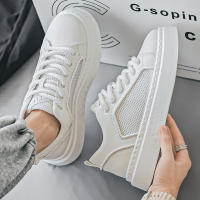 Zapatos Casuales Para Hombre Verano Transpirables Blancos Plataforma Ligera Antideslizantes Zapatillas De Caminar Mesh Zapatos De Correr - details 14