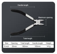LYONDAO Aretes Diagonales De Plástico Cr-V De 5 Y 6 Pulgadas Herramienta De Deshuesado Para Cable DIY Reparación Mini Electrónica - details 7