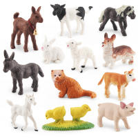 Modelos Miniatura De Animales Muebles Pollo Pato Ganso Vaca Estatua Educativa Juego De Juguetes Para Jardín SandBox Decoración De Hogar - details 2