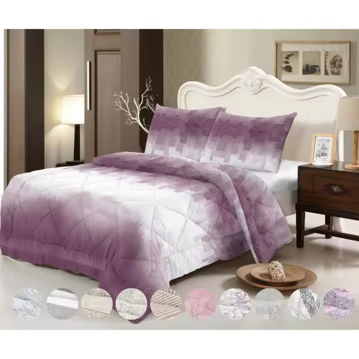NOVOTEXTIL Colcha Edredón Estampado Reversible Cama de 90  a 150 cm Modelo Entretiempo Primavera/Otoño Relleno de 250gr/m² con Fibra Hueca Siliconada Tacto Pluma Suave Cálida Cubrecamas Ligero No Inclue Fundas de Cojín Ideal Dormitorio Fácil - 1