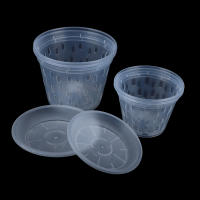 Maceta De Flor Transparente Con Agujeros Para Jardín Y Orquideas Accesorios De Maceta De Plástico Moderno Con Drenaje - details 22