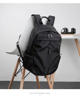 Mochila Casual Para Hombres Viaje Tendencia Estudiante De Colegio Moda Coreana Versión Mochila Escolar Impermeable Con Cierre De Cremallera - details 7