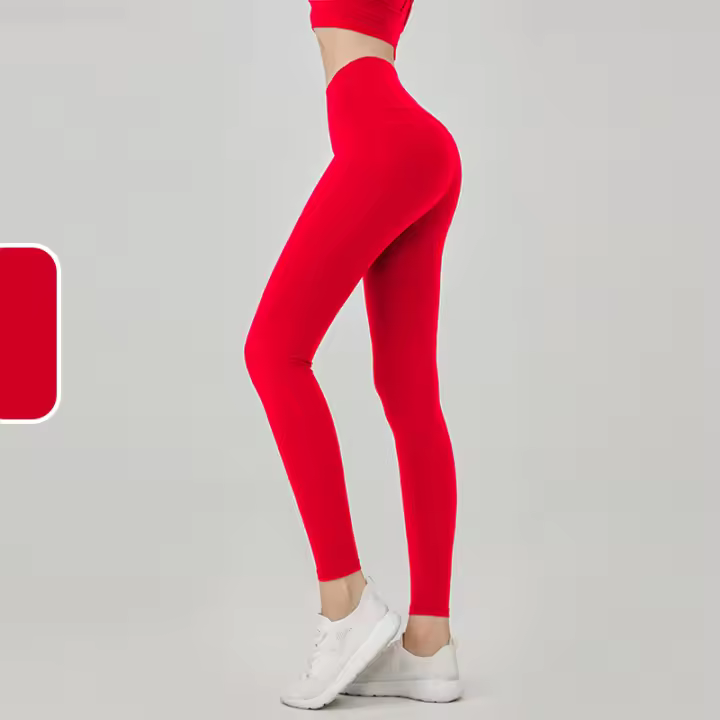 Nuevas Leggings De Yoga Para Mujer 2025 Pantalones Deportivos Talla Grande Cintura Elástica Nylon Spandex Sin Bolsillos Tipo De Tejido Tejido En Knit - 1