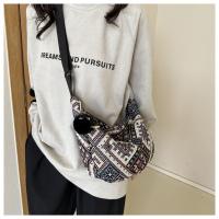 Bolso De Hombro Grande Para Mujer En Lona Estilo Nacional Bolsa De Mano Universitaria Bolsa De Mancuerna Bolsa De Underarm - details 6