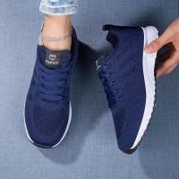Zapatillas De Mujer Casual Verano Transpirables De Malla Plataforma Al Aire Libre Zapatillas Deportivas Con Cordones Para Caminar Y Correr - details 4