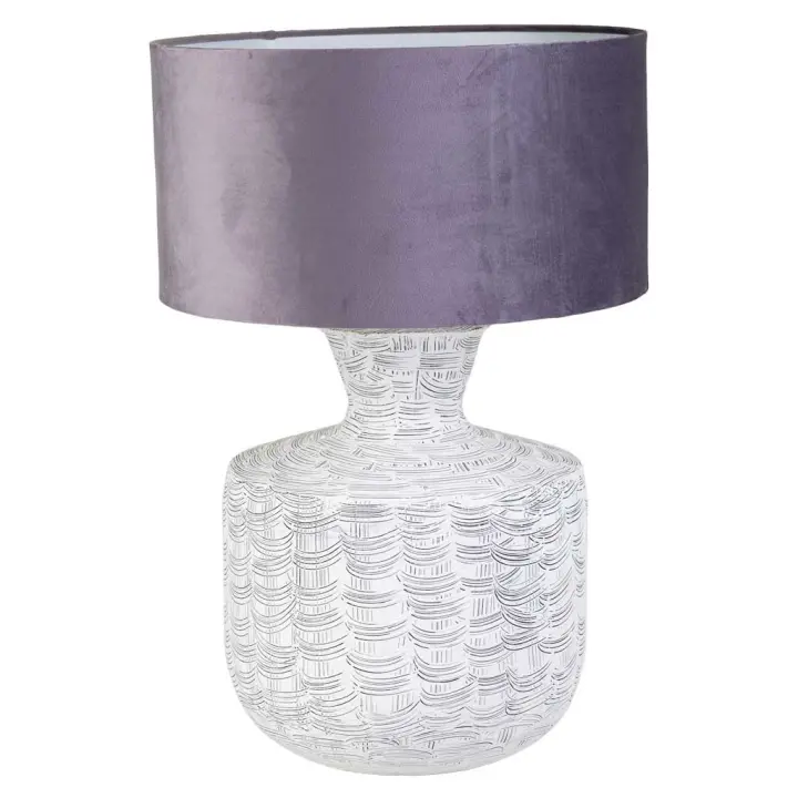 WANDERLUST DECO Lámpara de Mesa Artesanal de Metal con Iluminación Cálida 35x35x69h Cm - 1