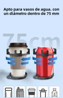 Soporte De Vaso Para Coche Multifuncional Con Soporte De Teléfono Y Café 360 Grados Giratorio Para Botella De Agua Y Refrescos Ventilador De Aire - details 5