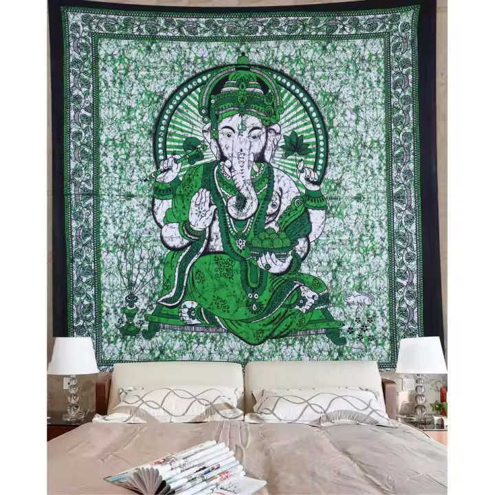Printex-Tapiz with Estilo de Mandala Indio-220x240 cm- Pareo Manta Picnic,Yoga, Antiarena, Multiusos, Decoracion Cocina, Toalla de Playa - 1
