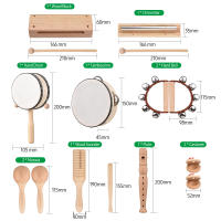 Juego De 13 Instrumentos Musicales Para Niños Con Bolsa De Transporte Instrumentos De Percusión De Madera Educativos Para Niños Pequeños Regalos - details 4