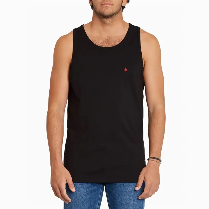 Camiseta de Tirantes para Hombre de Volcom Stone Blanks en Negro & Rojo / Sabas Shop - 1