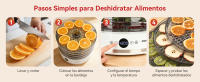 Aigostar Deshidratador de Alimentos, 5 Bandejas sin BPA con Pantalla LED - Temperatura Ajustable 35-70 ° C y Temporizador 48H para Frutas, Carnes y Verduras |   Funciona en Silencio, 380W, Modo Ventilador + Libro de Recetas - details 13