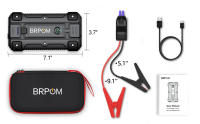 BRPOM M501 Powerbank - 2025 Batería de arranque (5000 A, corriente máxima de 26800 mAh, con pantalla LCD (para todos los motores de gasolina o motores diesel de 10,0 L), dispositivo de arranque portátil con - details 7
