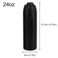 Termo De Acero Inoxidable Con Pajita VAKIND 32oz 19oz 24oz Botella De Agua Para Deporte Al Aire Libre Y Viajes Con Capacidad De 901ml-1L - details 7