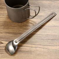 Lixada Set De Cuchillería De Titanio Con Manija Larga Para Exteriores Cuchara Y Cucharón Portátil Para Camping Picnic Viajes - details 4