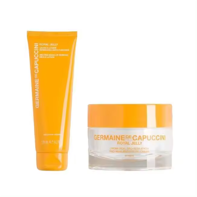 Germaine de capuccini Royal Jelly Crema Real Pro Resiliencia Extreme 50ml + Royal Jelly Leche & Loción Desmaquillante Fundente 125ml - 1
