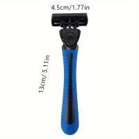 Cuchilla De Afeitar De Acero Inoxidable Para Hombres 6 Capas, Afeitado Limpio Y Suave Con Lavado De Agua Clásico - details 3