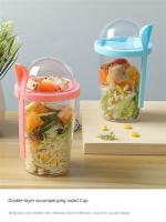 Taza De Desayuno Portátil De 400ml Con Tapa Y Cuchara Doble Capa Para Yogur Avena Salada Fruta Sopa De Verduras Taza De Pérdida De Grasa - details 1