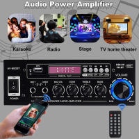 Amplificador Digital HIFI 300W+300W Para Coche Y Hogar Estéreo 2 Canales Con Pantalla De Audio Amplificador De Potencia De Aluminio Negro - details 6