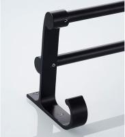 STARTELECTRIC - Toallero, Toallero de Baño, Toallero Sin Taladrar, Adhesivo para Baño, Montado en la Pared, con 2 Ganchos, para Cocina, Baño, 60cm, Negeo - MARCA ALLPERCOM - details 2