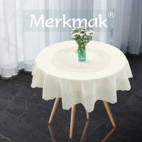 Mantel redondo Impermeable, Mantel Antimanchas Repelente líquidos - Mantel redondo de encaje, lavable, impermeable, hule, sala de estar, cocina, Mantel Elegante, diámetro 137CM - details 0