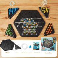 Juego De Tablero Interactivo Para Familia Y Amigos Juego De Batalla De Triggle Chess Con Cuerda De Goma Para Niños Juguetes De Estrategia Regalo Para Fiesta - details 1