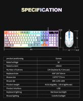 RAIKU T26 Teclado Mecánico Con 104 Teclas Y Ratón Combinado Para Juegos Y Oficina Con Iluminación Colorida Variada Compatible Con Windows E IOS - details 13