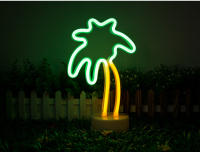 Luz De Noche LED Neón Para Habitación Bar Fiesta Decoración Artística Pared Iluminación Atmosfera USB/Batería Flamingo Cactus Unicornio - details 2