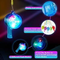 LED Light up Whistle Glow Whistles Con Lanyard Para Fiesta Noche Brillo En El Dark Para Cumpleaños Bodas Party Supplies - details 6