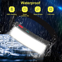 Potente Linterna De Corbata Recargable COB LED Farol De Exterior Emergencia Lámpara Nocturna Luz De Trabajo Camping Suministros - details 10