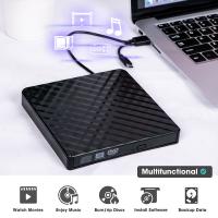 2en1 Lector Y Grabador Externo De DVD RW CD Para Laptop USB3.0 Tipo C Disco Óptico Portátil Alta Velocidad Compatible Con PC - details 1
