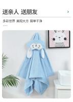 Toalla De Baño Para Niños Con Capucha Suave Y Absorbente De Poliéster De Felpa Gruesa Toalla De Baño De Dibujos Animados Para Bebés - details 1