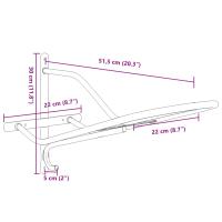 vidaXL Soporte de silla de montura de pared hierro negro - details 7