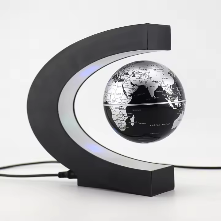 Lámpara Electrónica De Flotación Magnética Globe Con Mapa Mundial LED Luz De Decoración Para El Hogar Regalo De Cumpleaños Lámpara De Mesa Moderna Sin Base - 1