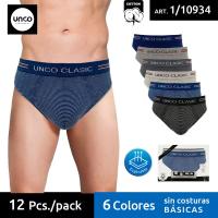 UNCO Calzoncillos Hombre Slip de Algodón Ajustados Sin Costura Multicolores Ropa Interior Pack de 6 Suave y Cómodo - details 0