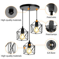 Lámpara Colgante LED Para Comedor Y Cocina Moderna Instalación Pendente Metálica Para Bombilla E27 Iluminación Interior - details 7