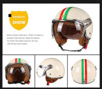 Casco De Motocicleta Vintage TT&COCASCOS Con Visera 3/4 Abierto Retro Para Scooter Y Moto Abs Material Hombre Peso 1kg - details 5