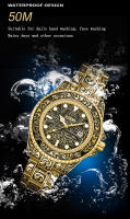 Reloj De Pulsera Masculino ONOLA Vintage Resistente Al Agua Con Correa De Acero Original Moda Casual Lujo Dorado Relogio Masculino - details 7