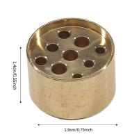 Soporte De Incienso Con Nueve Agujeros De Flor Mini Loto De Cobre Quemador De Incienso Para Casa Estilo De Té Sandálias Base Para Madera De Sándalo - details 2