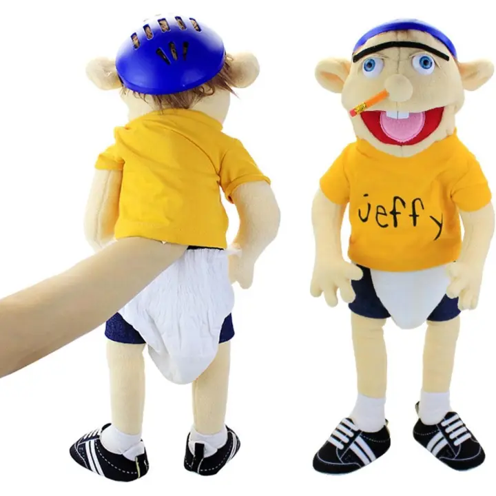 Muñeco de peluche de marioneta, divertido y travieso juguete de marionetas con boca que funciona, marioneta de mano suave de 60 cm para jugar en la casa, regalo para fiesta de cumpleaños - 1