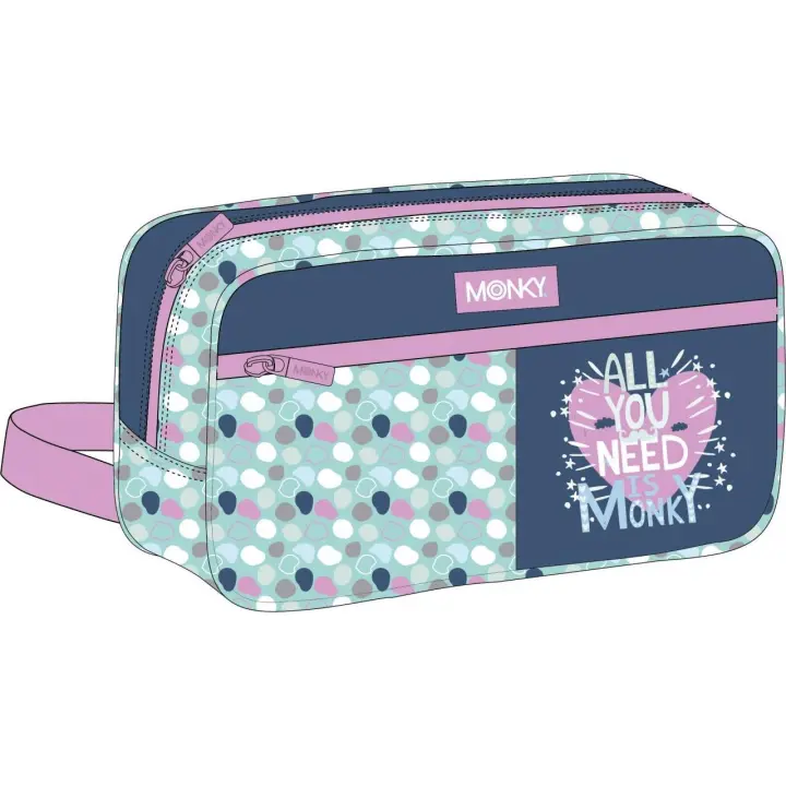 Neceser Zapatillero All You Need Monky 28cm Producto Oficial, Producto Escolar Para Niños y Niñas - 1