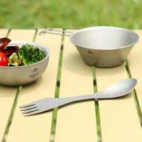 Ti Spork 3-en-1 Cuchara Tenedor Cortador Para Camping Y Senderismo Utensilios De Mesa Al Aire Libre Combo De Ti Para Expediciones Al Aire Libre - details 5