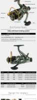 Carrete De Pesca Spinning Doble Spool 14+1BB Metal Ratio De Engranajes 4.9:1/5.2:1 Izquierdo/Derecho Para Oceanos Rios Lagos - details 1