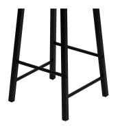 2 x Taburete Alto de Cocina, Estructura de Metal y Asiento de Madera MDF, Ø30 cm x h70 cm - Fornord - details 3